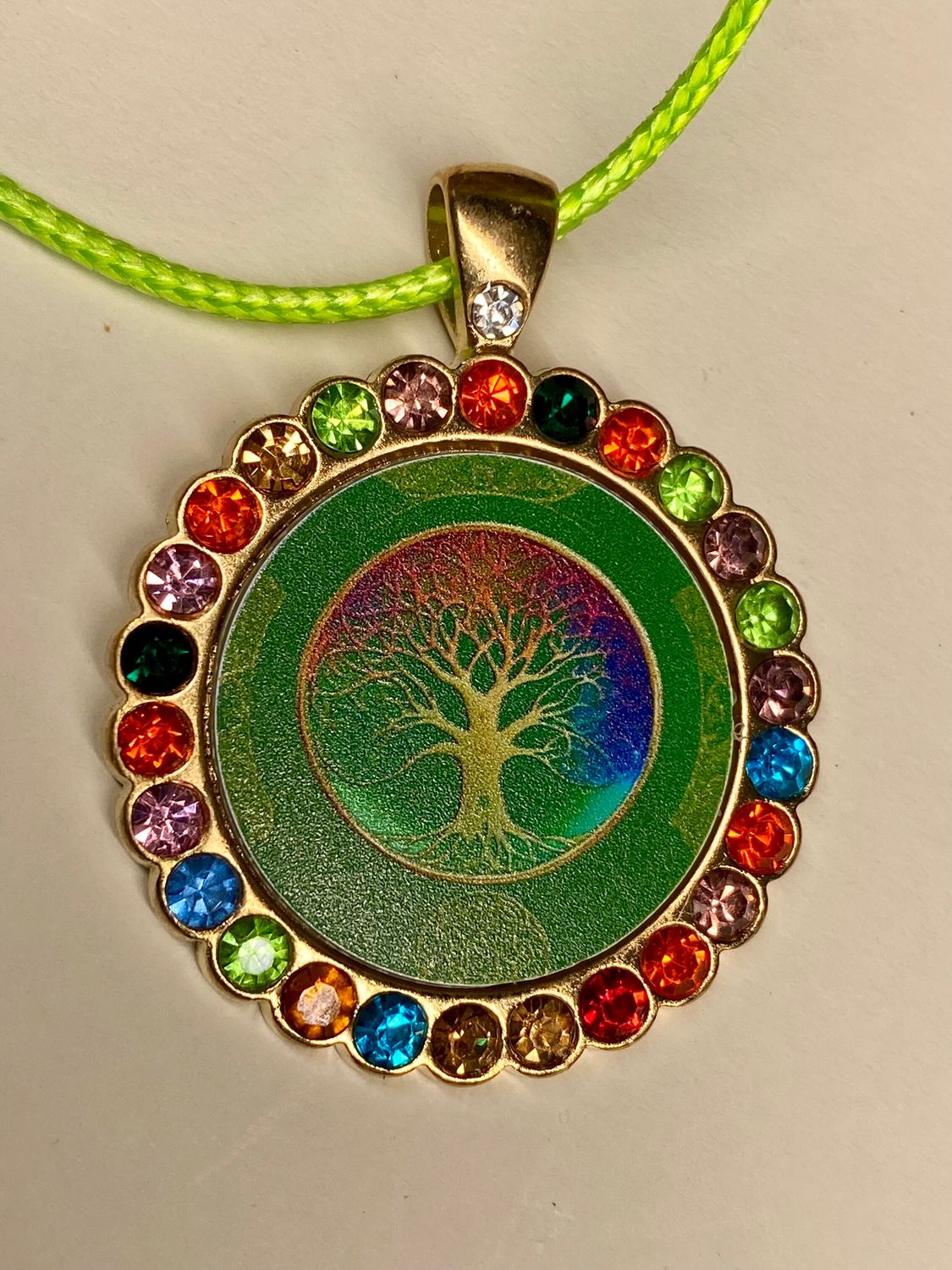 Amulett Glamour – Strassteine, Baum des Lebens – Produktansicht 1