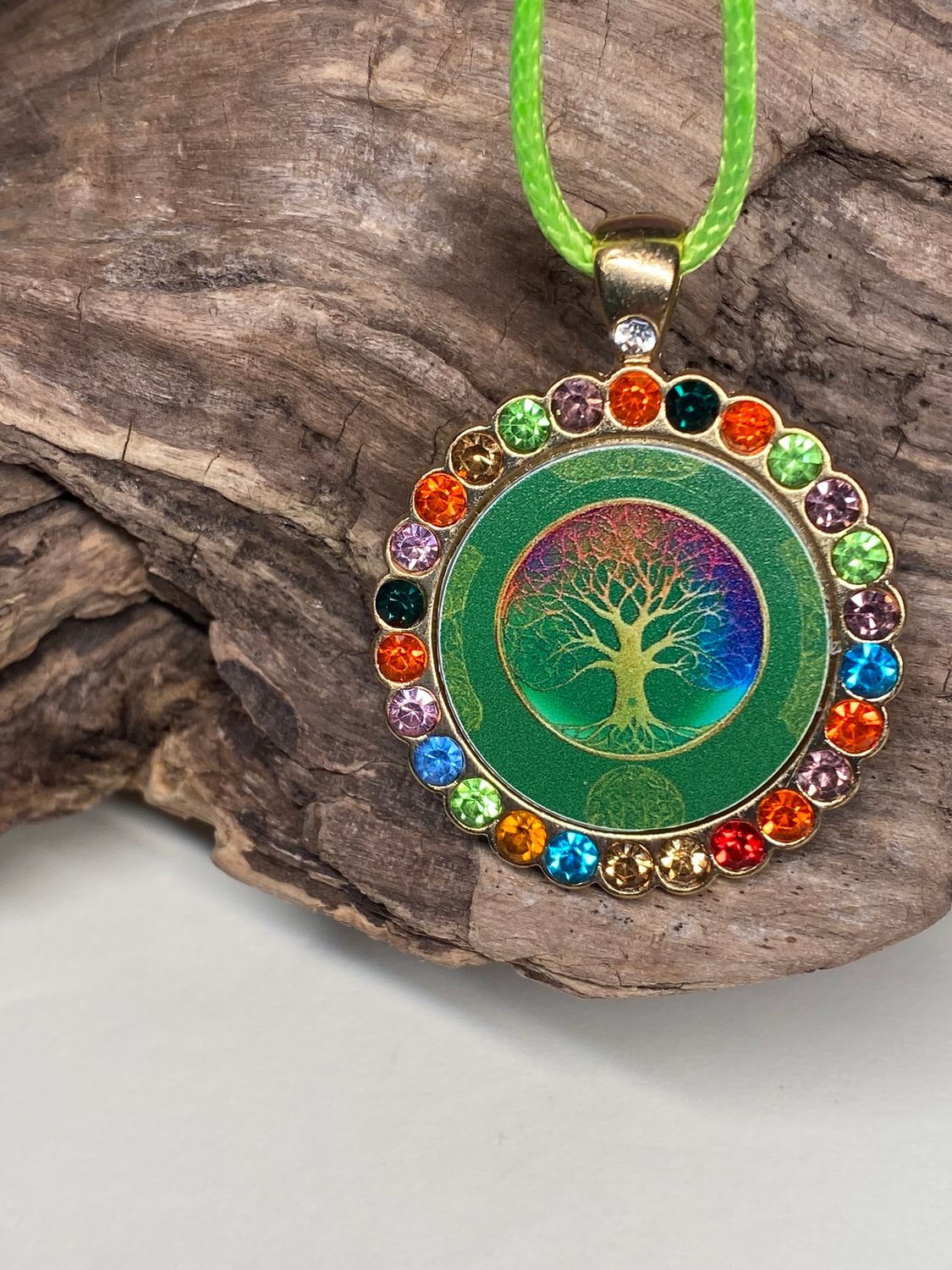 Amulett Glamour – Strassteine, Baum des Lebens – Produktansicht 1