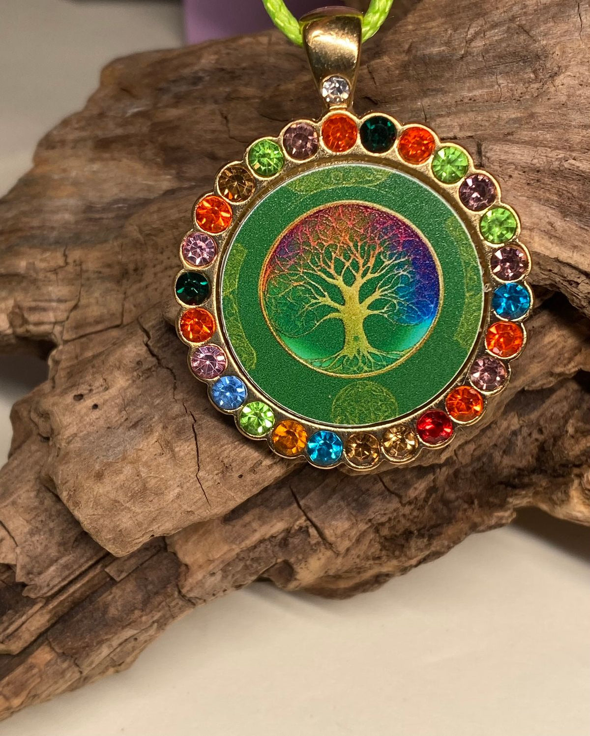 Amulett Glamour – Strassteine, Baum des Lebens – Produktansicht 1