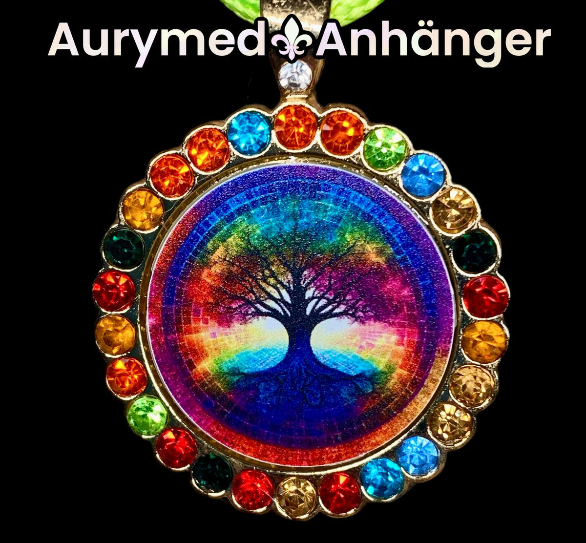Amulett Glamour – Strassteine, Baum des Lebens – Produktansicht 1