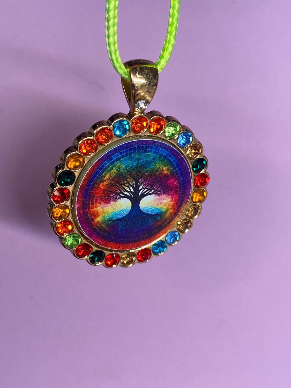 Amulett Glamour – Strassteine, Baum des Lebens – Produktansicht 1