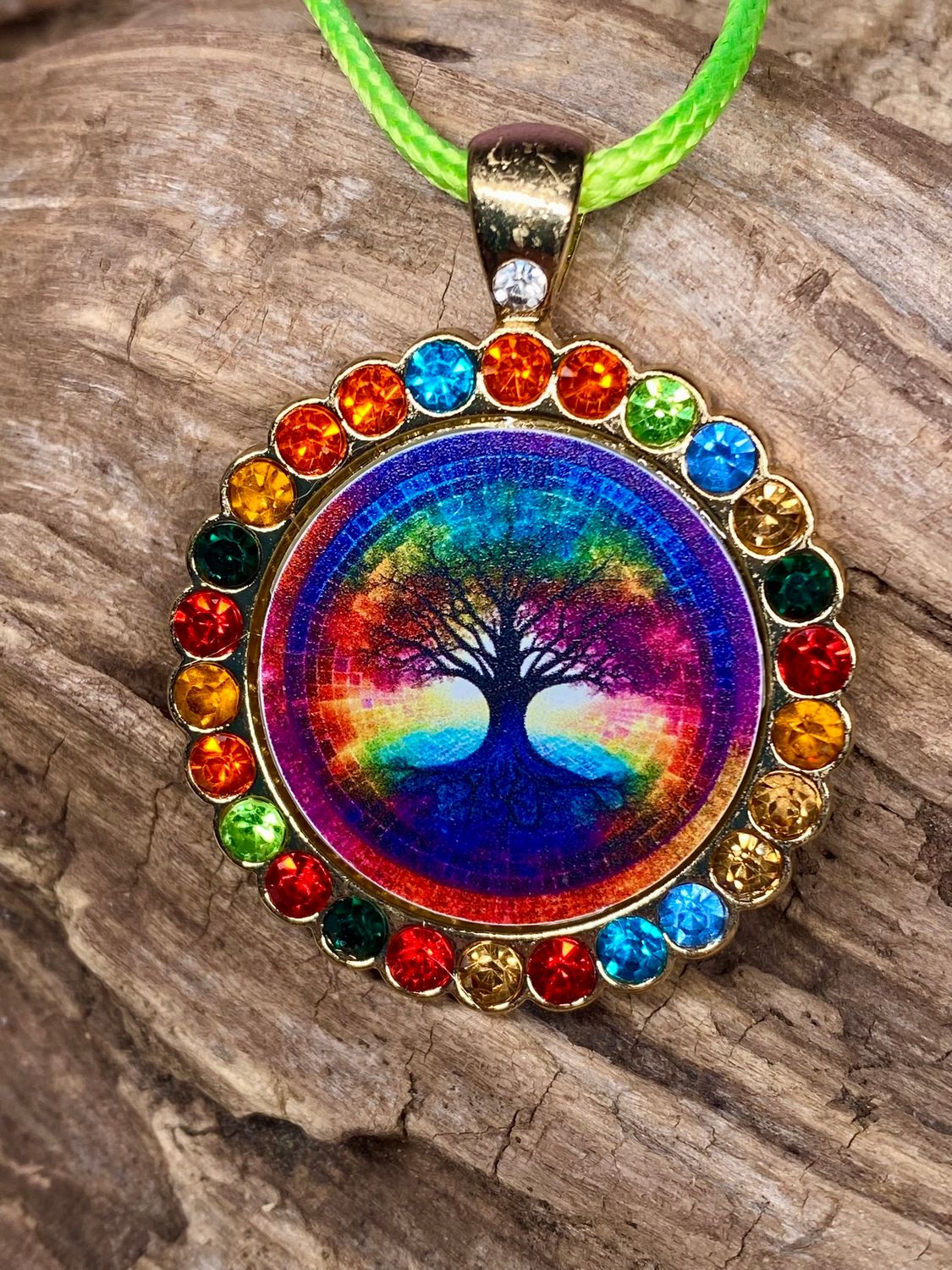 Amulett Glamour – Strassteine, Baum des Lebens – Produktansicht 1