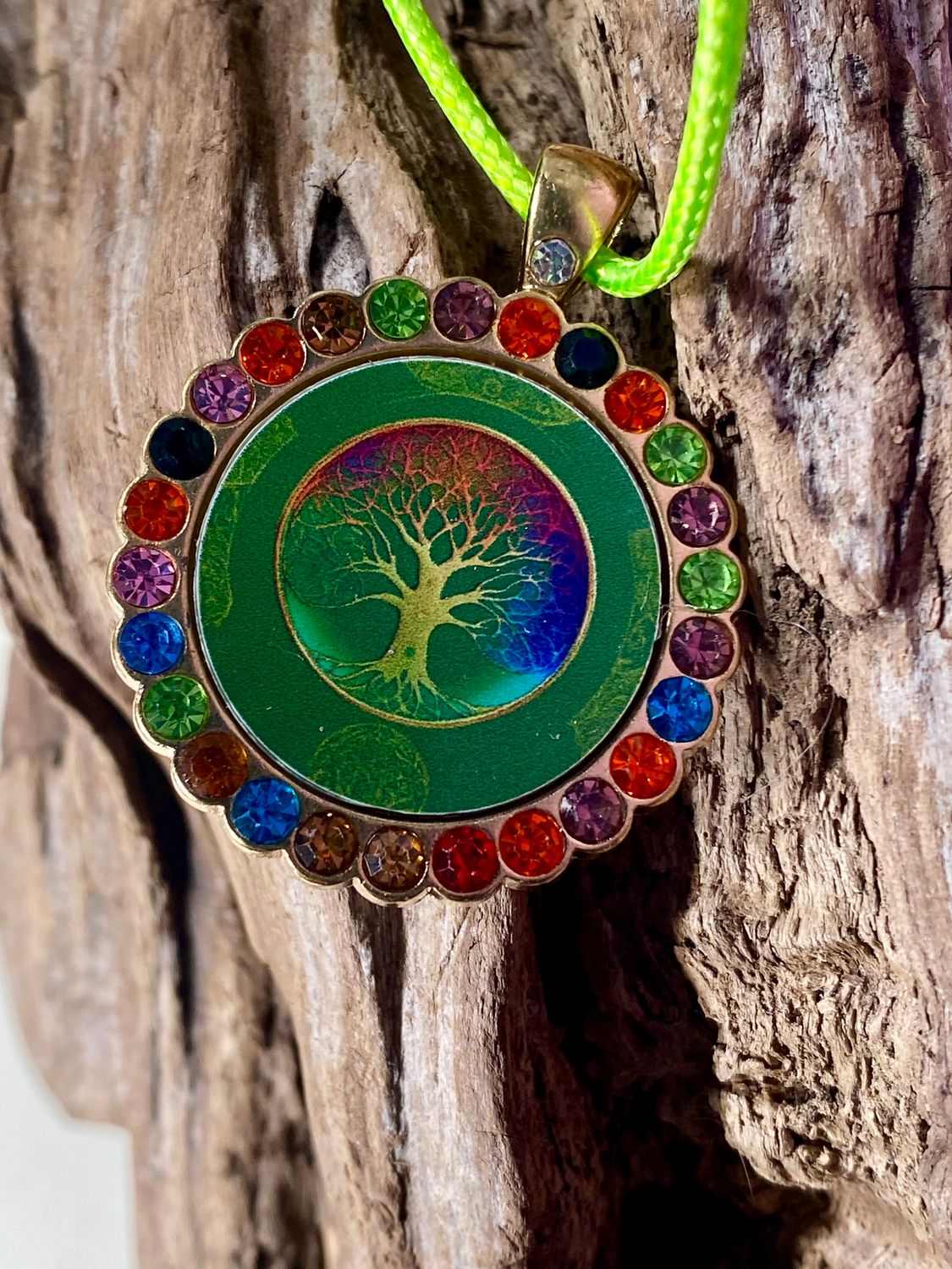 Amulett Glamour – Strassteine, Baum des Lebens – Produktansicht 1