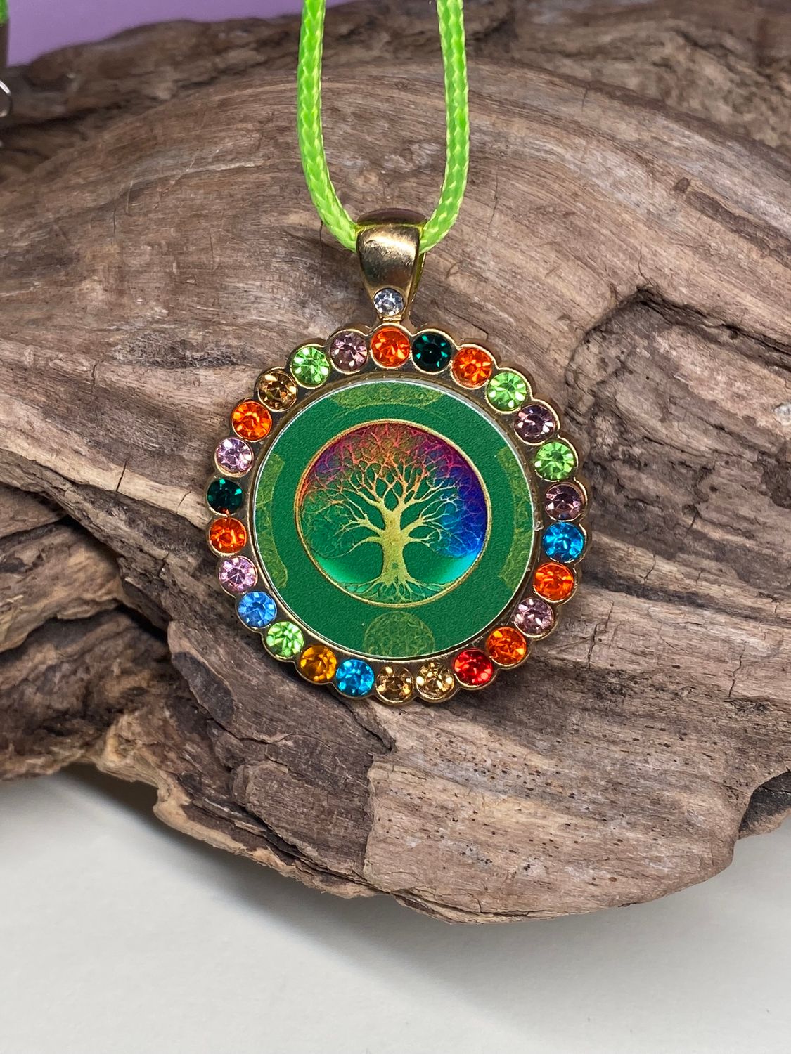 Amulett Glamour – Strassteine, Baum des Lebens – Produktansicht 1