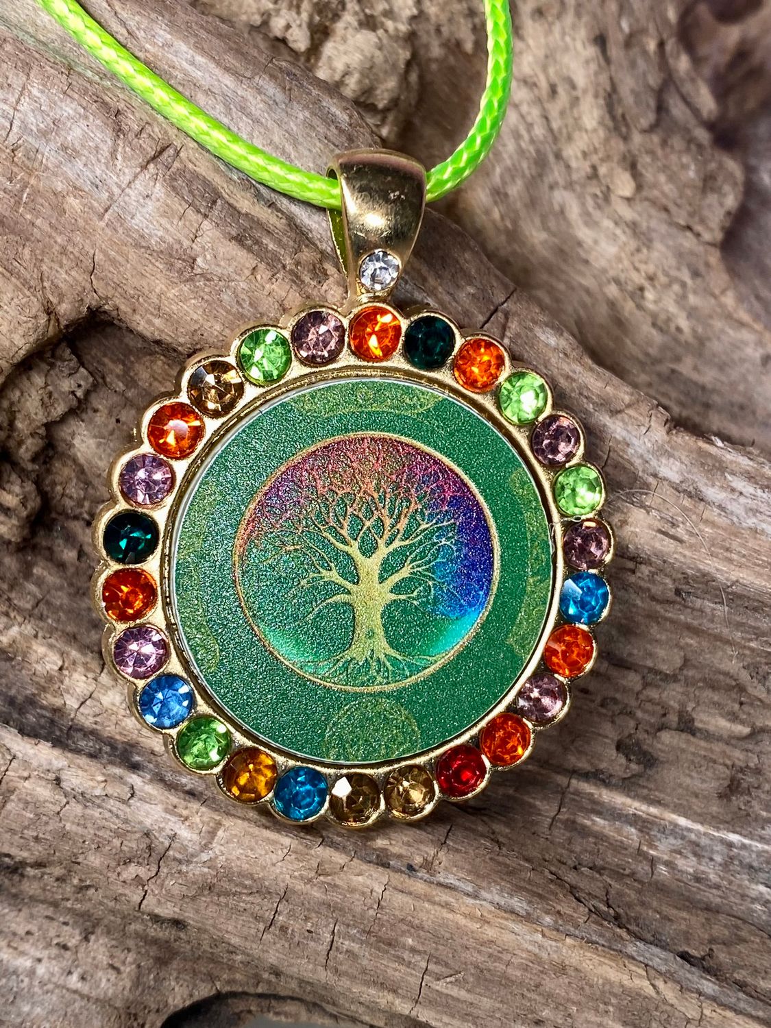Amulett Glamour – Strassteine, Baum des Lebens – Produktansicht 1
