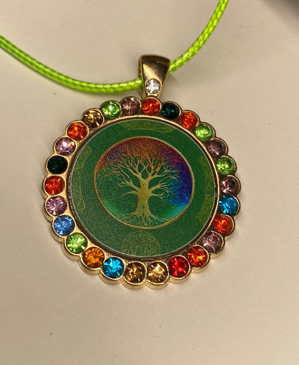 Amulett Glamour – Strassteine, Baum des Lebens – Produktansicht 1