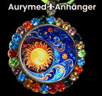 Amulett Glamour – Strassteine, Sonne – Mond – Sterne – Produktansicht 1
