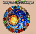 Amulett Glamour – Strassteine, Sonne – Mond – Sterne – Produktansicht 1