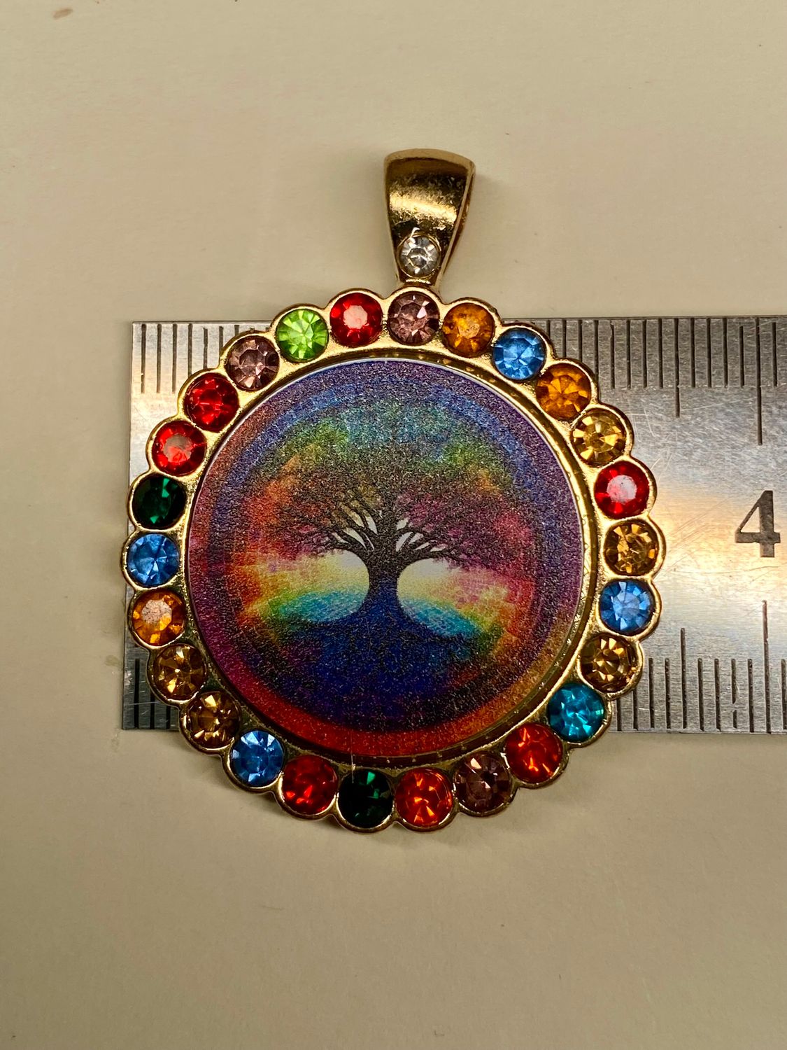 Amulett Glamour – Strassteine, Baum des Lebens – Produktansicht 1