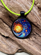 Amulett – schwarz, Himmel, Disc 25 mm – Produktansicht 1