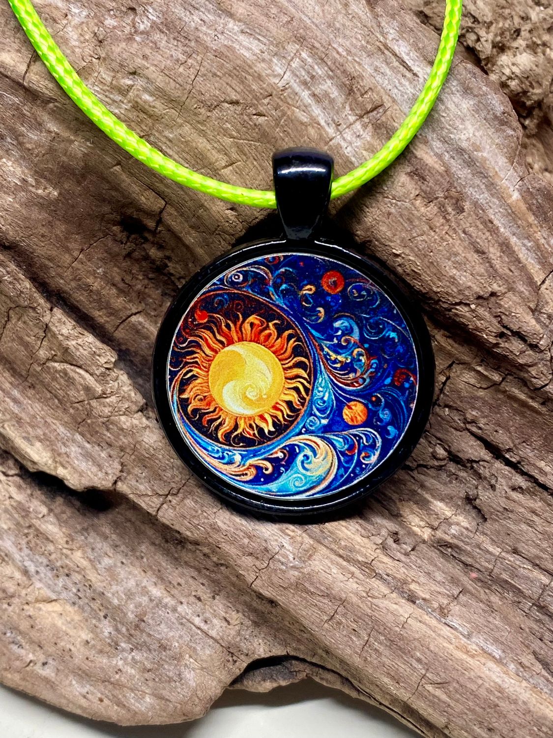 Amulett – schwarz, Himmel, Disc 25 mm – Produktansicht 1