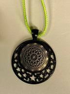 Amulett – schwarz, Dodecagram, Disc in schwarz, 25 mm, goldlegiert, kupferunterlegt – Produktansicht 1