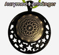 Amulett – schwarz, Dodecagram, Disc in schwarz, 25 mm, goldlegiert, kupferunterlegt – Produktansicht 1