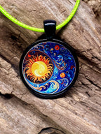 Amulett – schwarz, Himmel, Disc 25 mm – Produktansicht 1