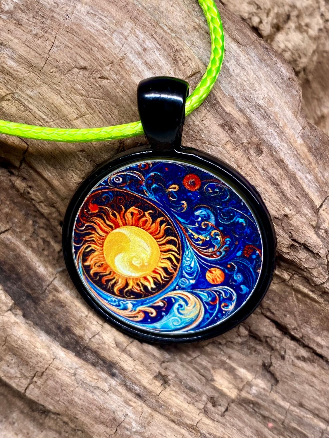 Amulett – schwarz, Himmel, Disc 25 mm – Produktansicht 1