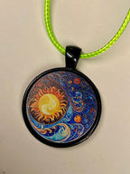 Amulett – schwarz, Himmel, Disc 25 mm – Produktansicht 1
