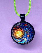 Amulett – schwarz, Himmel, Disc 25 mm – Produktansicht 1