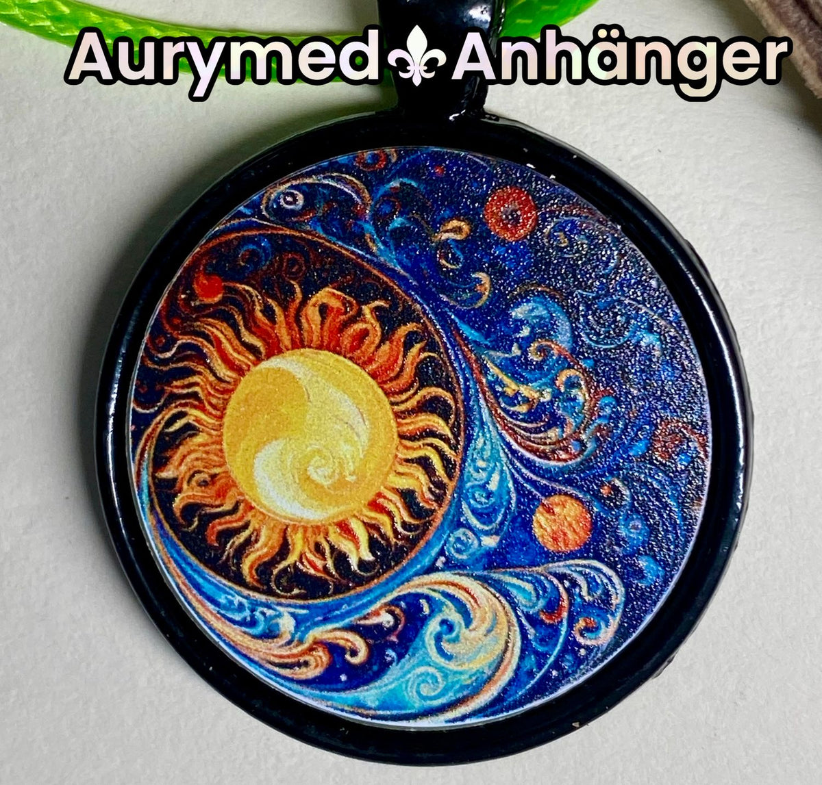 Amulett – schwarz, Himmel, Disc 25 mm – Produktansicht 1