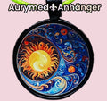 Amulett – schwarz, Himmel, Disc 25 mm – Produktansicht 1