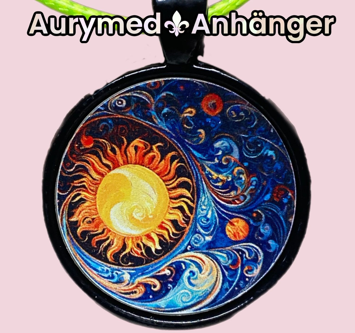Amulett – schwarz, Himmel, Disc 25 mm – Produktansicht 1