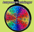 Amulett – schwarz, Blume des Lebens, Disc 25 mm – Produktansicht 1