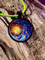 Amulett – schwarz, Himmel, Disc 25 mm – Produktansicht 1