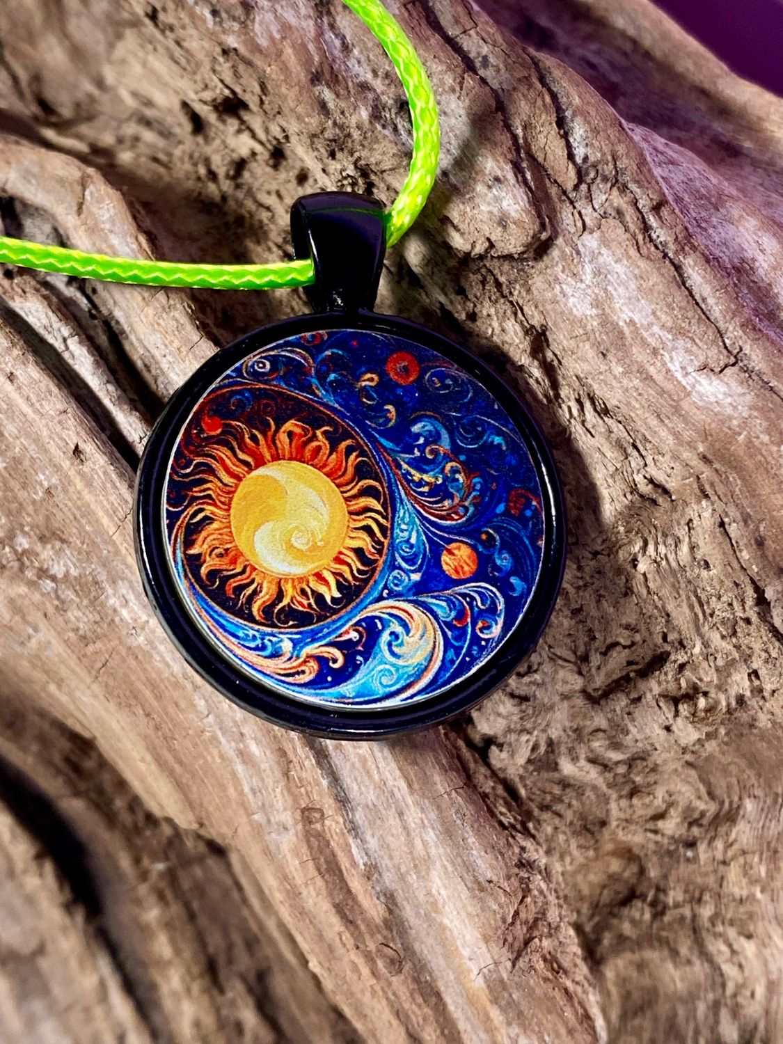 Amulett – schwarz, Himmel, Disc 25 mm – Produktansicht 1