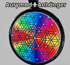 Amulett – schwarz, Blume des Lebens, Disc 25 mm – Produktansicht 1