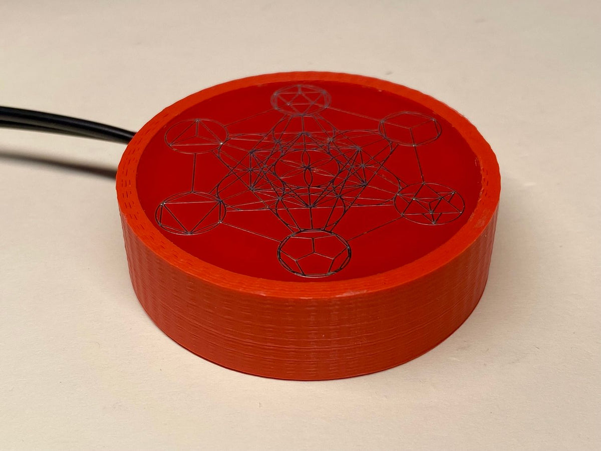 50 mm VibraNex flach, rot, Oberflächenplatte zinnlegiert – Produktansicht 1