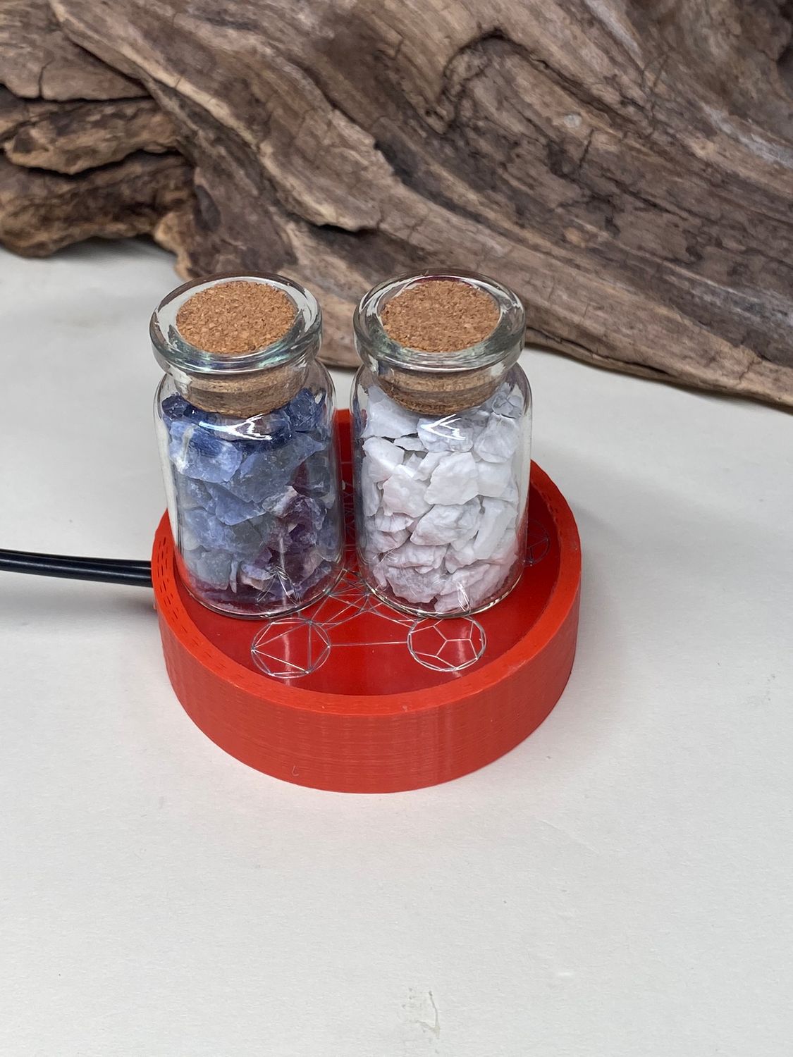 50 mm VibraNex flach, rot, Oberflächenplatte zinnlegiert – Produktansicht 1