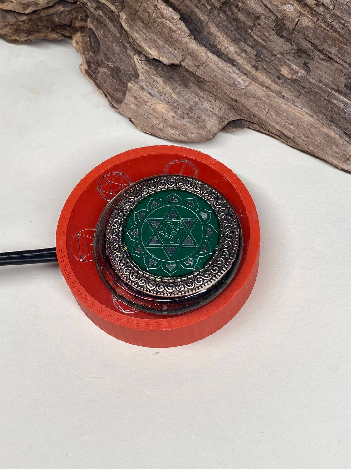 50 mm VibraNex flach, rot, Oberflächenplatte zinnlegiert – Produktansicht 1