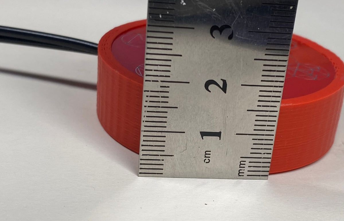 50 mm VibraNex flach, rot, Oberflächenplatte zinnlegiert – Produktansicht 1