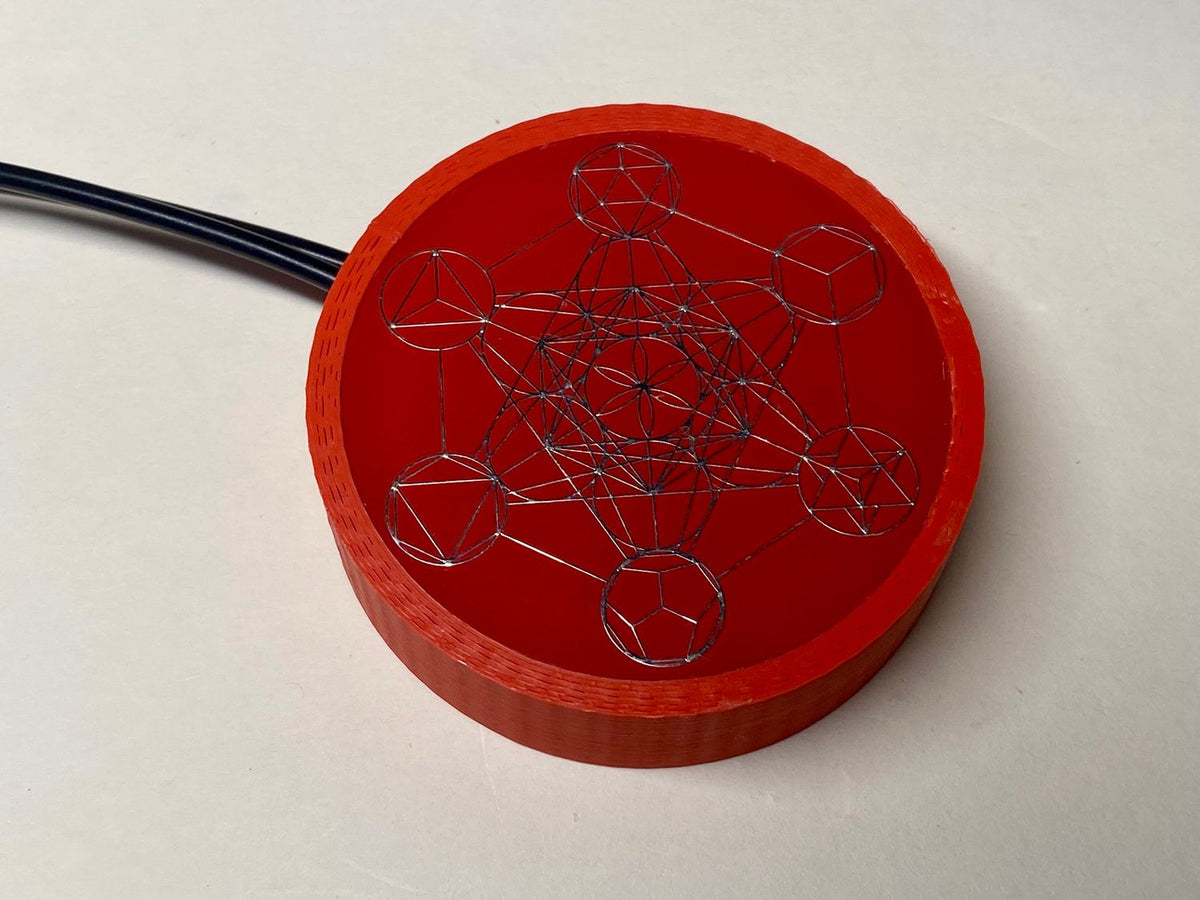 50 mm VibraNex flach, rot, Oberflächenplatte zinnlegiert – Produktansicht 1