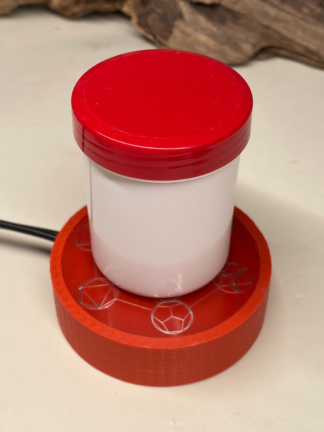 50 mm VibraNex flach, rot, Oberflächenplatte zinnlegiert – Produktansicht 1