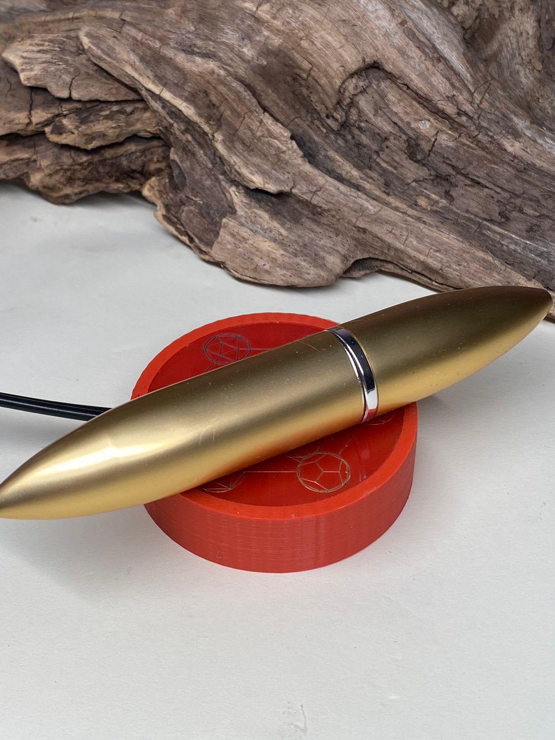 50 mm VibraNex flach, rot, Oberflächenplatte zinnlegiert – Produktansicht 1