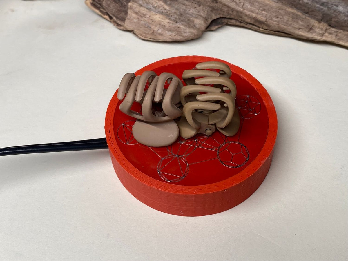 50 mm VibraNex flach, rot, Oberflächenplatte zinnlegiert – Produktansicht 1