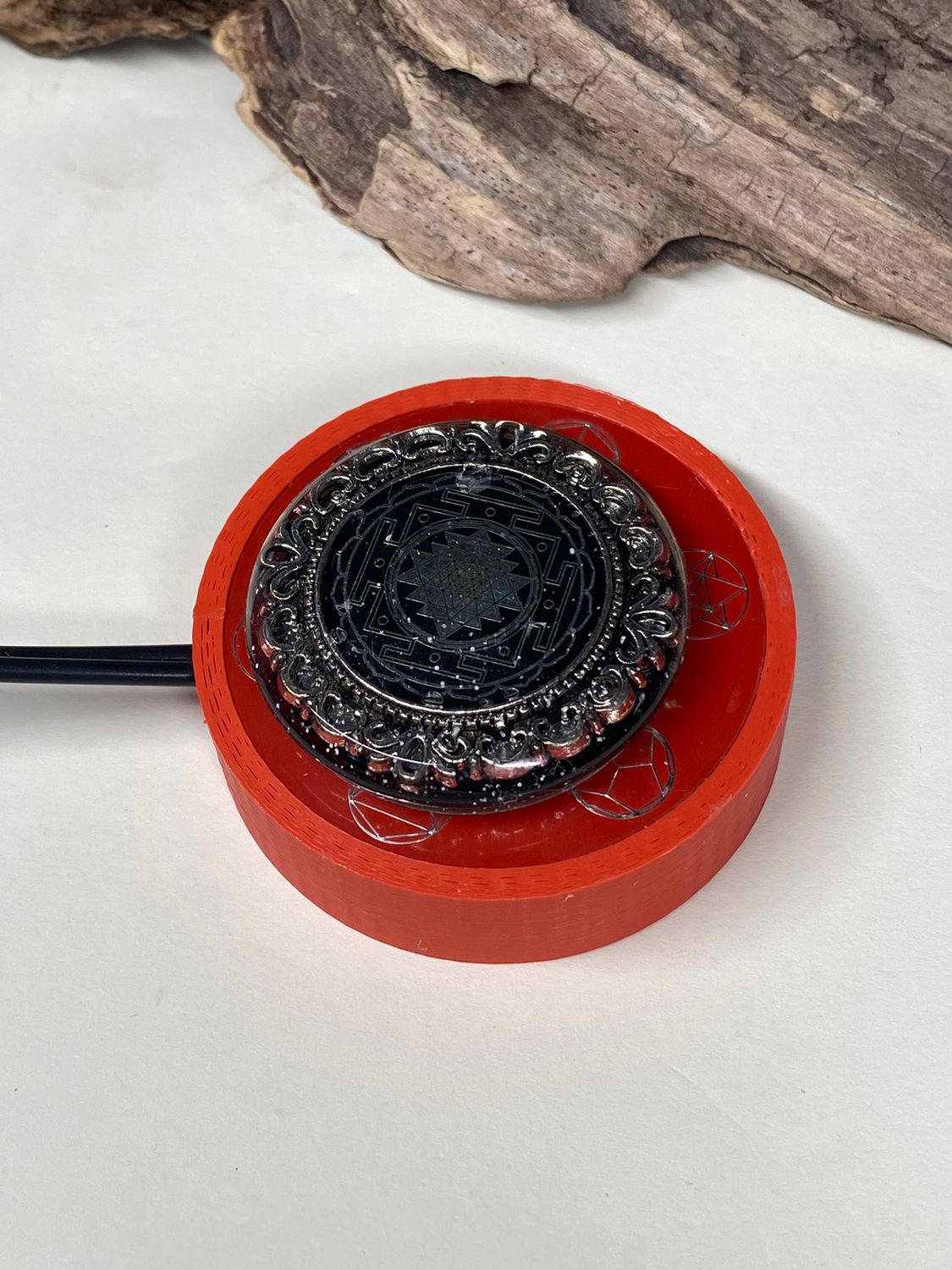 50 mm VibraNex flach, rot, Oberflächenplatte zinnlegiert – Produktansicht 1