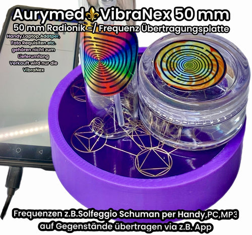 50 mm VibraNex flach, lila, Oberflächenplatte goldlegiert – Produktansicht 1