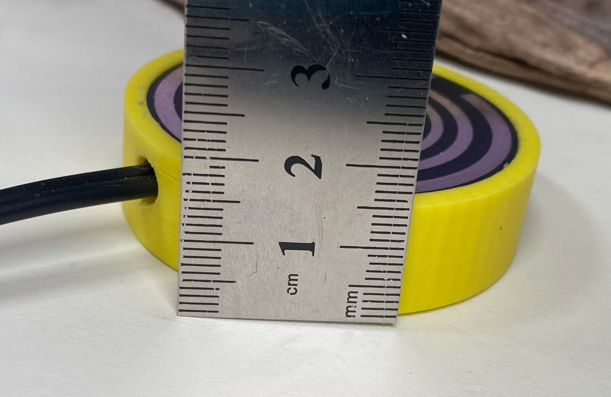 50 mm VibraNex flach, gelb, Oberflächenplatte zinnlegiert – Produktansicht 1