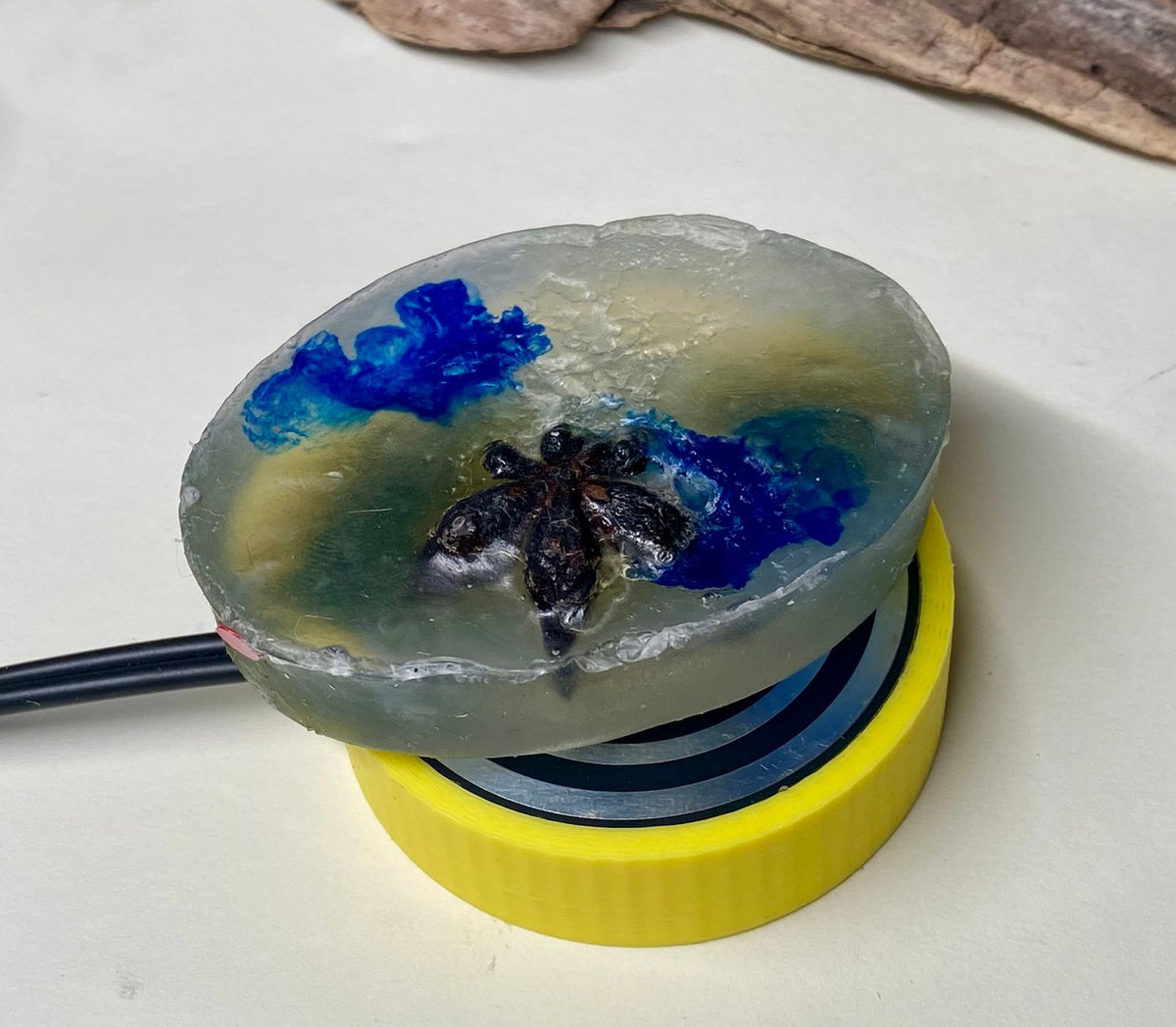 50 mm VibraNex flach, gelb, Oberflächenplatte zinnlegiert – Produktansicht 1