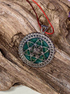 Amulett – Metatron – Blume des Lebens als – Metatron + Blume des Lebens – 32 mm / goldlegiert / Fassung – Produktansicht 1