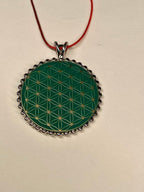 Amulett – Metatron – Blume des Lebens als – Metatron + Blume des Lebens – 32 mm / goldlegiert / Fassung – Produktansicht 1
