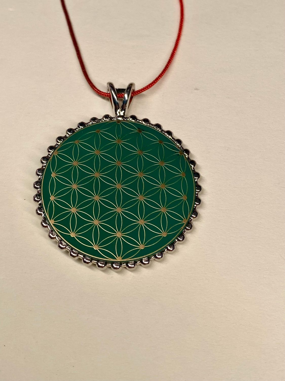 Amulett – Metatron – Blume des Lebens als – Metatron + Blume des Lebens – 32 mm / goldlegiert / Fassung – Produktansicht 1