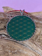 Amulett – Metatron – Blume des Lebens als – Metatron + Blume des Lebens – 32 mm / goldlegiert / Fassung – Produktansicht 1