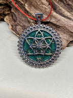 Amulett – Metatron – Blume des Lebens als – Metatron + Blume des Lebens – 32 mm / goldlegiert / Fassung – Produktansicht 1