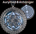 Amulett – Lakhovsky MWOals weisser 35 mm Coin mit zinnlegiert in eine silberfarben Fassung eingearbeitet – Produktansicht 1