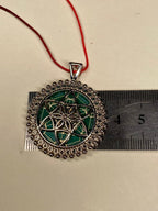 Amulett – Metatron – Blume des Lebens als – Metatron + Blume des Lebens – 32 mm / goldlegiert / Fassung – Produktansicht 1