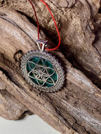 Amulett – Metatron – Blume des Lebens als – Metatron + Blume des Lebens – 32 mm / goldlegiert / Fassung – Produktansicht 1