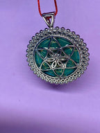 Amulett – Metatron – Blume des Lebens als – Metatron + Blume des Lebens – 32 mm / goldlegiert / Fassung – Produktansicht 1