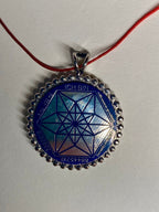 Amulett – Bifilar Spule – Vector Equilibrium – Bifilar / Fermat + Vector Equilibrium – 35 mm / zinnlegiert – Produktansicht 1